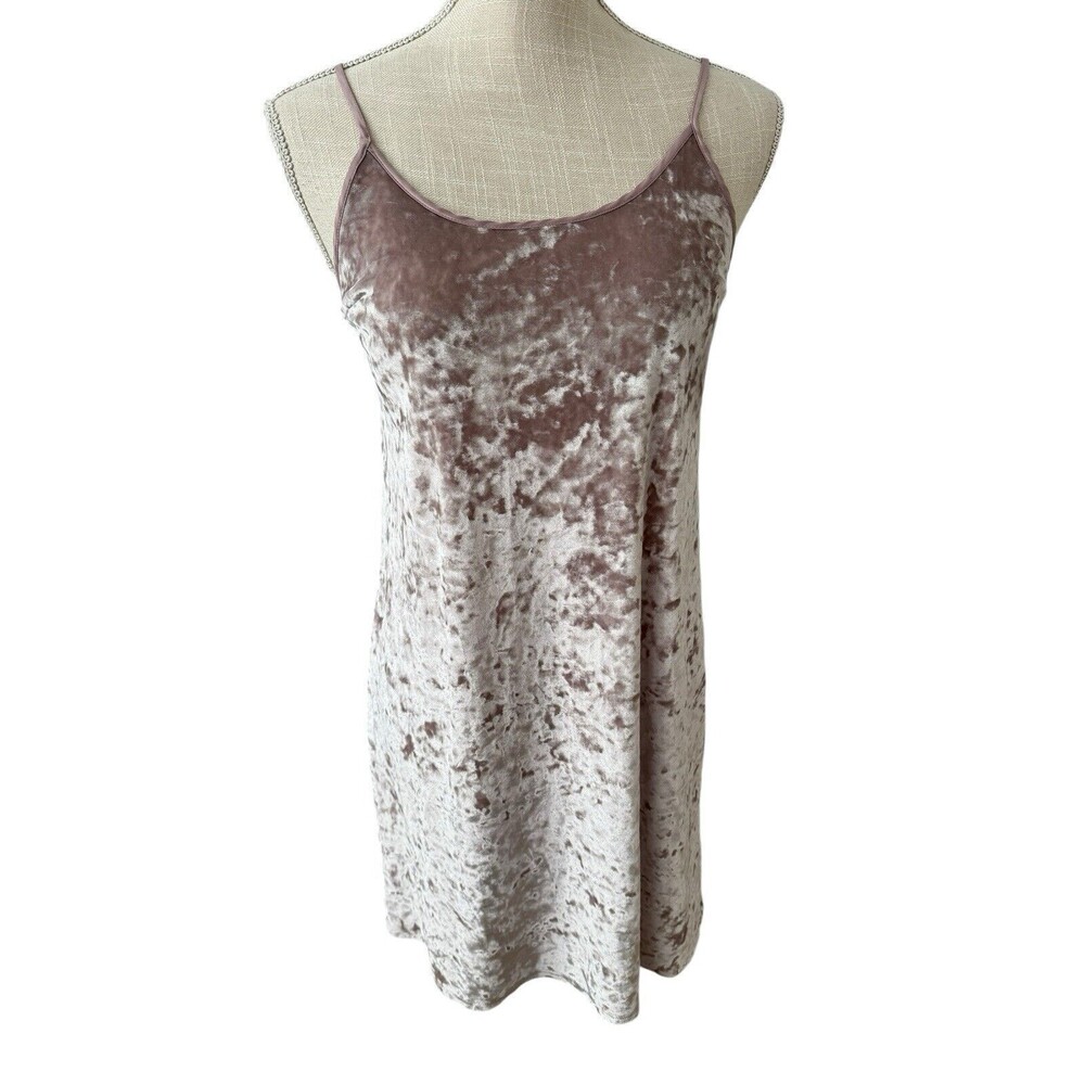 Victoria's Secret Pink Crushed Velvet Baby Doll Tank Dress Size XS
